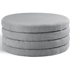 Meridian Furniture Aphia Boucle Fabric Ottoman/Coffee Table