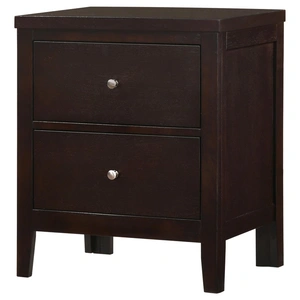 Coaster Carlton Wood Nightstand w/2 Drawers, Cappuccino