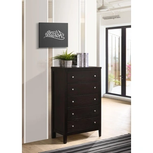 Coaster Carlton Wood Chest w/5 Drawers, Cappuccino