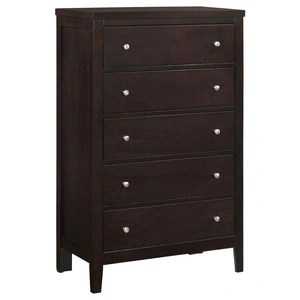Coaster Carlton Wood Chest w/5 Drawers, Cappuccino