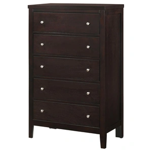 Coaster Carlton Wood Chest w/5 Drawers, Cappuccino