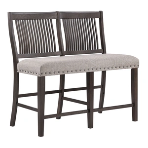 Cosmos Furniture Parker 6-Piece Bar Table Set (Table 4 Chairs and Bench), Grey