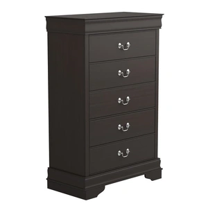 Coaster Louis Philippe Wood Chest w/5 Drawers, Cappuccino