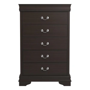 Coaster Louis Philippe Wood Chest w/5 Drawers, Cappuccino