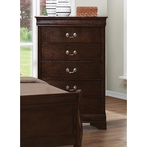 Coaster Louis Philippe Wood Chest w/5 Drawers, Cappuccino