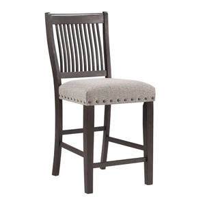 Cosmos Furniture Parker 6-Piece Bar Table Set (Table 4 Chairs and Bench), Grey