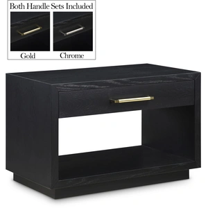 Meridian Furniture Avery 1-Drawer Oak Veneer Nightstand