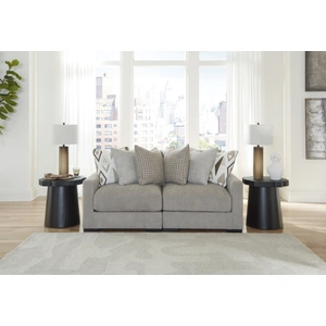 Ashley Furniture Aslan Court Fabric 2-Piece Loveseat Sectional, Pebble