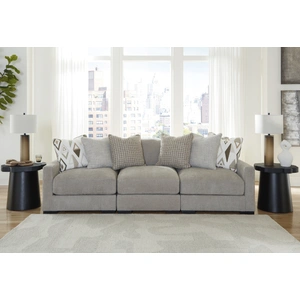 Ashley Furniture Aslan Court Fabric 3-Piece Sofa Sectional, Pebble