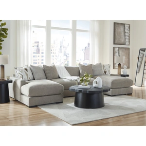 Ashley Furniture Aslan Court Fabric 4-Piece Sofa Pit Sectional, Pebble