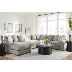 Ashley Furniture Aslan Court Fabric Left 6-Piece Sectional w/Chaise, Pebble