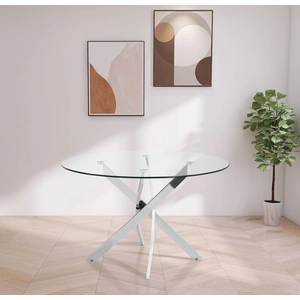 Meridian Furniture Xander 48-inch Round Glass Dining Table