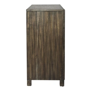 Liberty Furniture Chaucer 2-Door Wine Accent Cabinet in Aged Whiskey