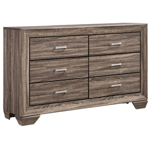 Coaster Kauffman Wood Double Dresser w/6 Drawers
