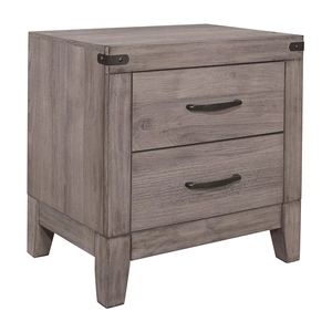 Homelegance Woodrow Melamine/Wood Nightstand, Brownish Gray