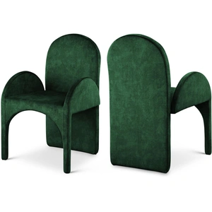 Meridian Furniture Summer Velvet Dining Arm Chair (Set of 2)