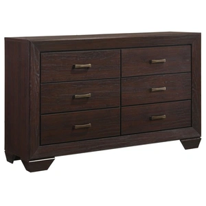 Coaster Kauffman Wood Double Dresser w/6 Drawers