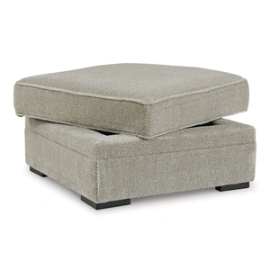 Ashley Furniture Calnita 36-inch Square Storage Ottoman - Sisal Beige Fabric & Flip Top, Sisal