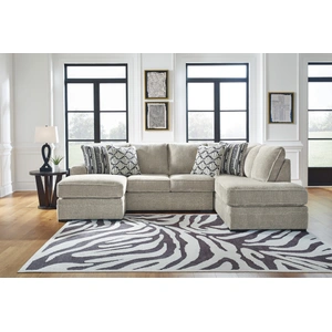Ashley Furniture Calnita Fabric Right 2-Piece Sectional w/Chaise, Sisal