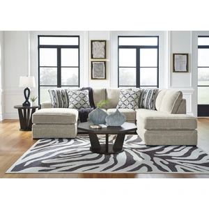 Ashley Furniture Calnita Fabric Right 2-Piece Sectional w/Chaise, Sisal