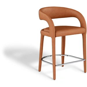 Meridian Furniture Sylvester Fully Upholstered Faux Leather Counter Stool