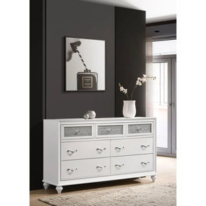 Coaster Barzini Wood Dresser w/7 Drawers in White