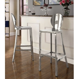 Meridian Furniture Maddox Stainless Steel Bar Stool
