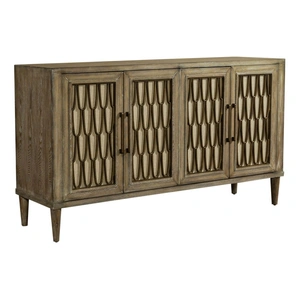 Liberty Furniture Devonshire Wood Accent Cabinet w/4 Doors in Driftwood