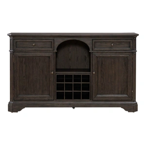 Liberty Furniture Grant Park Wood Wine Buffet w/2 Drawers & 2 Doors, Cappuccino