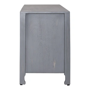 Liberty Furniture Marisol Wood 65-Inch Accent TV Stand w/3 Doors, Weathered Honey & Soft Wash Gray