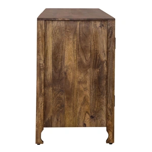 Liberty Furniture Marisol Wood 74-Inch Accent TV Stand w/4 Doors, Weathered Honey & Soft Wash Gray
