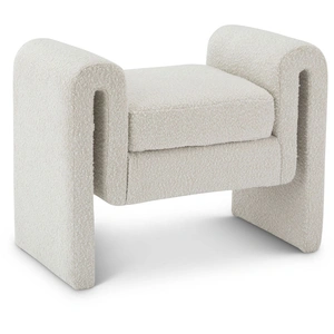 Meridian Furniture Stylus 31.5-inch Boucle Fabric Bench