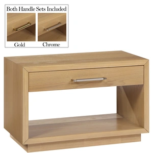 Meridian Furniture Avery 1-Drawer Oak Veneer Nightstand