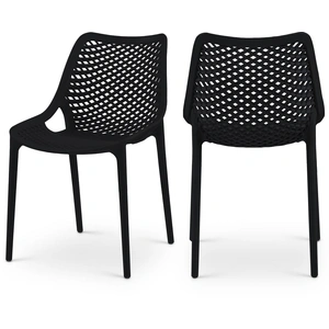 Meridian Furniture Mykonos Outdoor Patio Polypropylene Plastic Dining Side Chair (Set of 4)