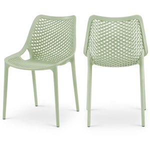 Meridian Furniture Mykonos Outdoor Patio Polypropylene Plastic Dining Side Chair (Set of 4)