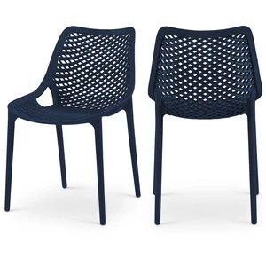 Meridian Furniture Mykonos Outdoor Patio Polypropylene Plastic Dining Side Chair (Set of 4)