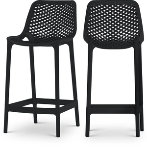 Meridian Furniture Mykonos Outdoor Patio Polypropylene Plastic Stools (Set of 4)