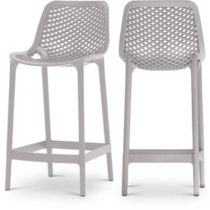 Meridian Furniture Mykonos Outdoor Patio Polypropylene Plastic Stools (Set of 4)
