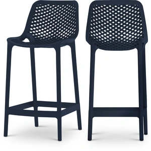 Meridian Furniture Mykonos Outdoor Patio Polypropylene Plastic Stools (Set of 4)