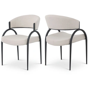 Meridian Furniture Privet Linen Dining Chair (Set of 2)