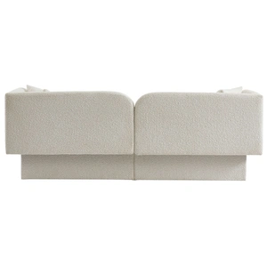 Meridian Furniture Marcel Boucle Fabric Sofa in Cream