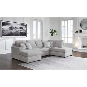Ashley Furniture Gabyleigh Fabric Right 2-Piece Sectional w/Chaise, Nickel