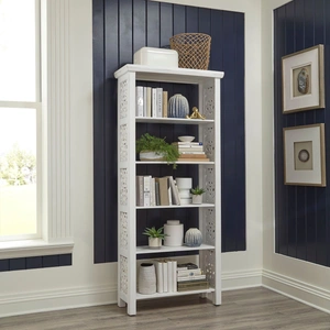 Liberty Furniture Trellis Lane Wood Accent Bookcase, Weathered White