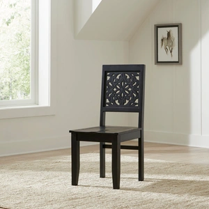 Liberty Furniture Trellis Lane Wood Accent Chair, Black (Set of 2)