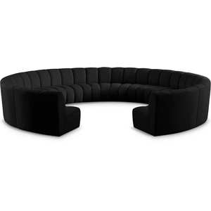 Meridian Furniture Infinity 183-inch 11-Piece Boucle Fabric Sectional Sofa