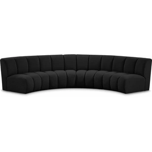 Meridian Furniture Infinity 148-inch 4-Piece Velvet Modular Sectional