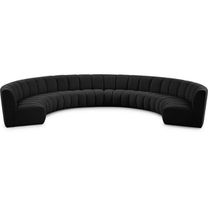 Meridian Furniture Infinity 183-inch 8-Piece Boucle Fabric Sectional Sofa
