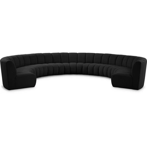Meridian Furniture Infinity 183-inch 9-Piece Boucle Fabric Sectional Sofa