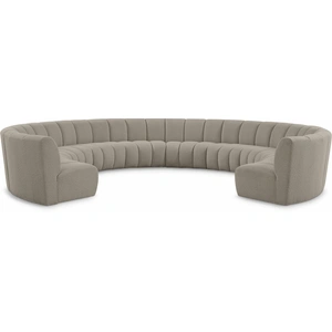 Meridian Furniture Infinity 183-inch 10-Piece Boucle Fabric Sectional Sofa
