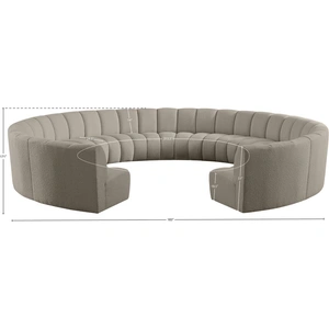 Meridian Furniture Infinity 183-inch 11-Piece Boucle Fabric Sectional Sofa